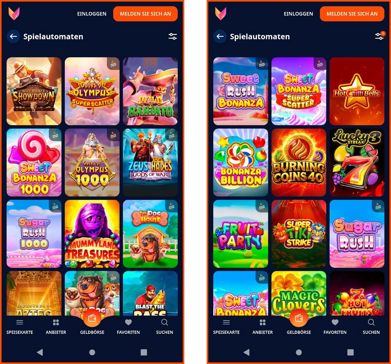 Übersicht aller Slotanbieter bei Nika Casino